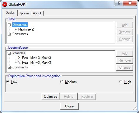 3 Up 3 Down Global-OPT Dialog graphic